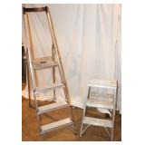 2 Aluminum Ladders: 26' Tall & Hailo 58' Tall
