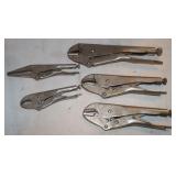 5 Craftsman Locking Pliers: 9', 2) 7', 5' &