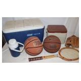 3 Coolers, Baseball Glove, Tennis Racket &