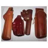 4 Leather Gun Holsters: Hunter, Bianchi, Vega &