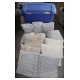 10 Throw Pillows, Mat and XL Tote