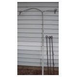 Double Shepards hook, & 3 Metal Hook Stands