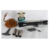 Choke Tubes, Scope, VTG WesternField Gun Oil Can &
