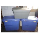 3 Sterilite Totes: 1) 18 Gallon & 2) XL Totes