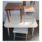 2 Tables & 2 Stools: 32x21x16', 15x15x16' &