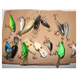 15 Fishing Lures: 6 Warts, 4 Rebel, 3 Hagley &