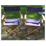 2 Folding Director Chairs, 22'x17'x34'