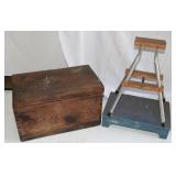 Folding Stool, 4.5' wood step & Wood Box