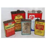 5 Vintage Cans: 1 Ga. Farmers Union,