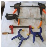 5 Clamps: 3 bar, 2 hand clamps
