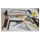 Tools, Saws, punches, squares, flashlights, ï¿½