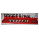 18 1/2' Drive Sockets: 10 Deep 8 Shallow
