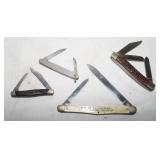 4 Pocket Knives: 2) Schrade Walden, Buck 305 &