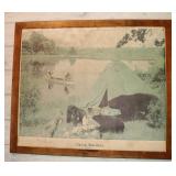 Camp Raiders Framed Picture, 29.5x25'