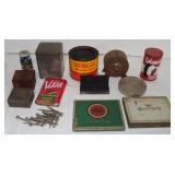 Vintage Metal & Glass Containers: