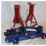 New Goodyear 2 Ton Hydraulic Jack & 2 Jack Stands