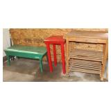 3 Pieces of Wooden Furniture: