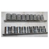3/8' Socket Sets: 9) SAE-1/4'-3/4' &