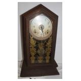 Vintage Mantel Clock w/ Key, 12'x20.5'