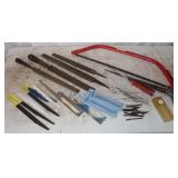 Saws & Files: 24' Bow saw, Sawzall blades,