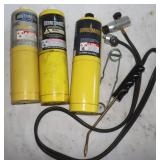 3 MAPP Gas Tanks 14 OZ. mini torch set