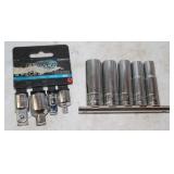 5pc 3/8' Deep Socket Set 3/8-5/8 & socket