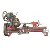 Vintage Hercus 9' precision metal lathe, on stand;