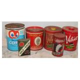 6 Vintage Cans: Prince Albert, 2 Velvet, Calumet &