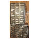3 Small Parts Bins: 24 Drawer is 12x6x10' &