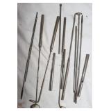 Vintage Tools: 4 Inspection Mirrors, 3 Small Taps,