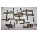 Metal Clamps: 4' Jaw, 5.5' Jaw, 2' C-Clamp