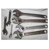 7 Crescent Adjustable Wrenches 4',6',10',12'