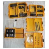 Dewalt Bit Cases w/ Bits, Blades, and Sockets
