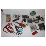 Hooks, Magnetic Tape, Box Cutter, Magnets, Tape &