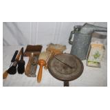 Vintage Tools: Scale, Oil Can, Brushes,ï¿½