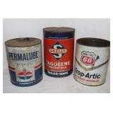 3 Vintage Cans: 1 Ga. Phillips 66 & American Oil &