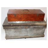 2 Wooden Boxes; 28x12x8' & 35x15x15'