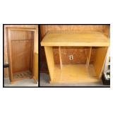 Wooden Shelf and Gun Cabinet: Shelf 38x20x34',