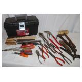 Huskey Box w/ Tools: pliers, hammer,