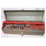 Sears Craftsman Tool Box w/ 3/8' & 1/2' Sockets;