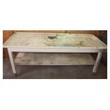 Wooden Rolling Work Bench 84x30x31