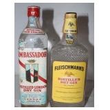 2) Sealed Collectible Gin Bottles: