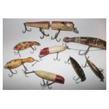 8 Vintage Glass Eye Lures