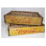 2 Coca Cola Wooden Soda Crates