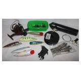 Fishing Lures, Hooks, Zebco Reel,..