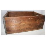 Wis. Co-op Brewery Metal Edged Wooden Beer Crate