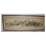 Mary E. Hart Framed Violet Print, 36.5x13.5'