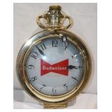 Budweiser Rotating Clock (Hanging) Works!