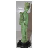 12' Jade Looking Oriental Figurine