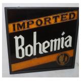 18x17' Imported Bohemia Glass Beer Sign;